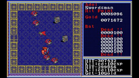 『EGGコンソール リバイバル ザナドゥ イージーバージョン PC-9801』がSwitchにてリリース。名作RPG『ザナドゥ』の16ビットPC向けタイトル。戦いかたで能力が変化する育成システムが魅力